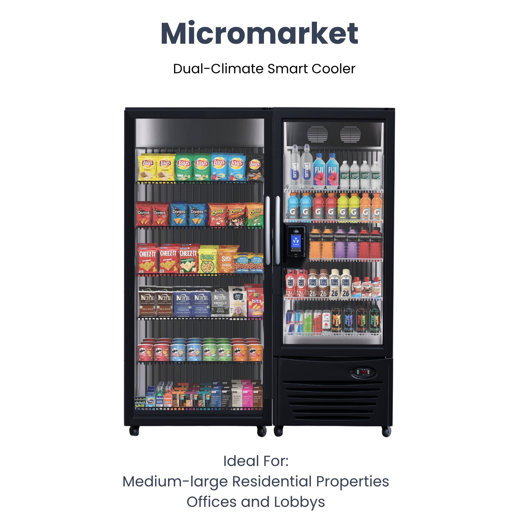 Micromarket dual-climate smart cooler